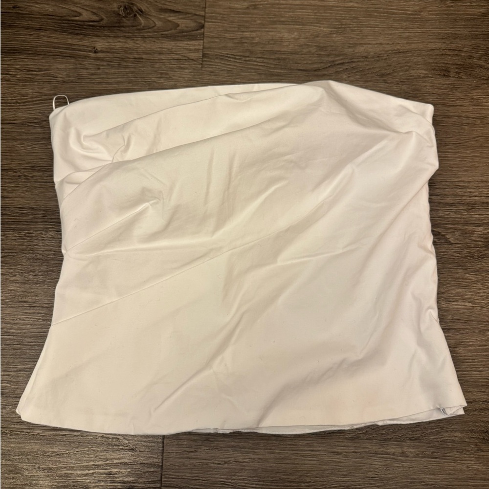 Zara Ivory Strapless Blouse